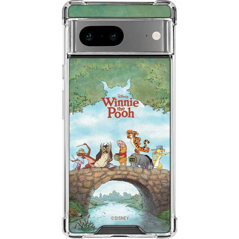 Disney Winnie the Pooh All Characters Google Pixel 7a Clear Case